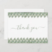 Simple Eucalyptus Greenery Wedding Thank You Card サンキューカード (正面/裏面)