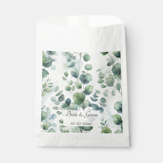 Simple Eucalyptus Lace Wedding フェイバーバッグ (正面)