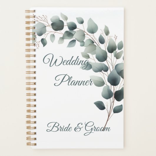 Simple Eucalyptus Wedding Planner プランナー手帳 (正面)