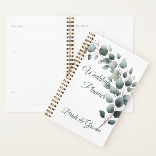 Simple Eucalyptus Wedding Planner プランナー手帳 (ディスプレー)