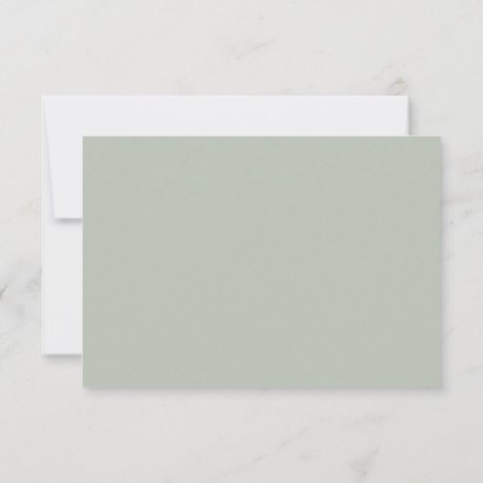 Simple Eucalyptus Wedding RSVP Card (裏面)