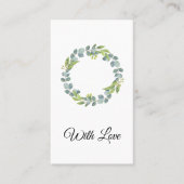 Simple Eucalyptus Wreath Wedding Card - Blank 名刺 (正面)
