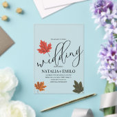 Simple Fall Wedding Leaf  アクリル招待状 (インサイチュ (ウェディング))
