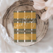 Simple Fall Wedding Plaid  招待状