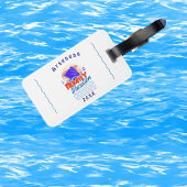 Simple Family Cruise Blue Personalize ラゲッジタグ