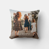 Simple Family Family Text Overlay with One Photo クッション (正面)