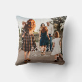 Simple Family Family Text Overlay with One Photo T クッション (裏面)