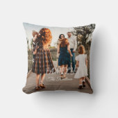 Simple Family Family Text Overlay with One Photo T クッション (正面)