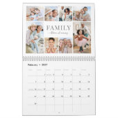 Simple Family Photo Collage カレンダー (2月 2027)