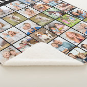Simple Family Photo Collage Personalized Name シェルパブランケット (3/4)