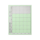 Simple Family Planner Calendar Notepad - Green  ノートパッド (回転)