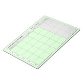 Simple Family Planner Calendar Notepad - Green  ノートパッド (アングル)