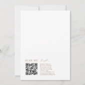Simple Faux Gold Calligraphy the Wedding of 招待状 (裏面)