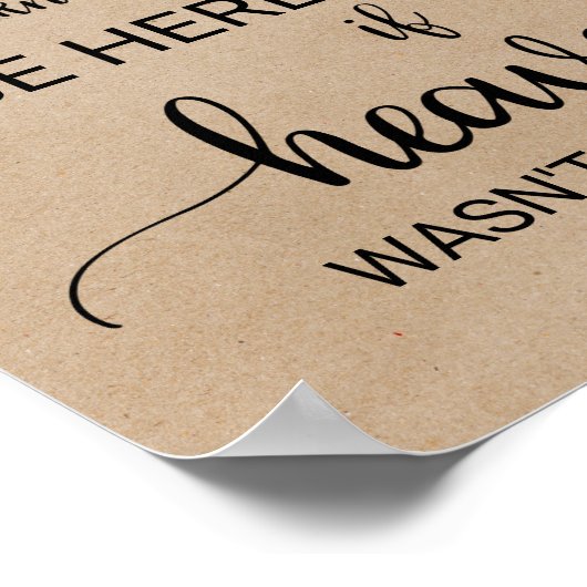 Simple Faux Kraft If Heaven Wasn't So Far Away ポスター (角)