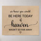 Simple Faux Kraft If Heaven Wasn't So Far Away ポスター (正面)