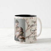 Simple First Father's Day Picture Collage ツートーンマグカップ (正面右)