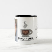 Simple First Father's Day Picture Collage ツートーンマグカップ (中央)