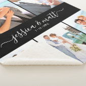 Simple Five-Photo with Names and Date シェルパブランケット (3/4)