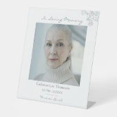 Simple Floral Funeral Photo Pedestal Sign 台座サイン (正面)