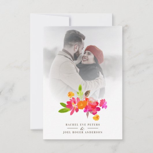 Simple Floral Garland Romantic Photo Wedding (正面)