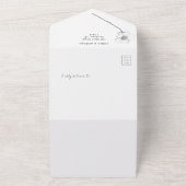 Simple Flower All in One Wedding Invite オールインワン招待状 (外側)