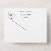 Simple Flower All in One Wedding Invite オールインワン招待状 (裏面)