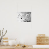 Simple Flower Black and White ポスター (キッチン)