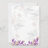 Simple flower Black & White Wedding Invitation 招待状 (裏面)