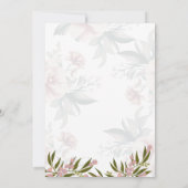 Simple flower Black & White Wedding Invitation 招待状 (裏面)