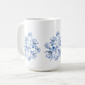 Simple Flower Design Mug コーヒーマグカップ (正面左)