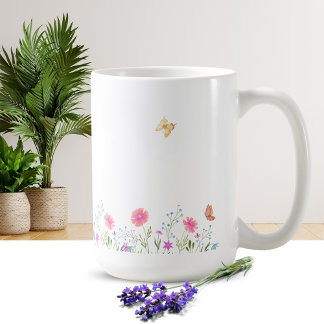 Simple Flower Design Mug コーヒーマグカップ