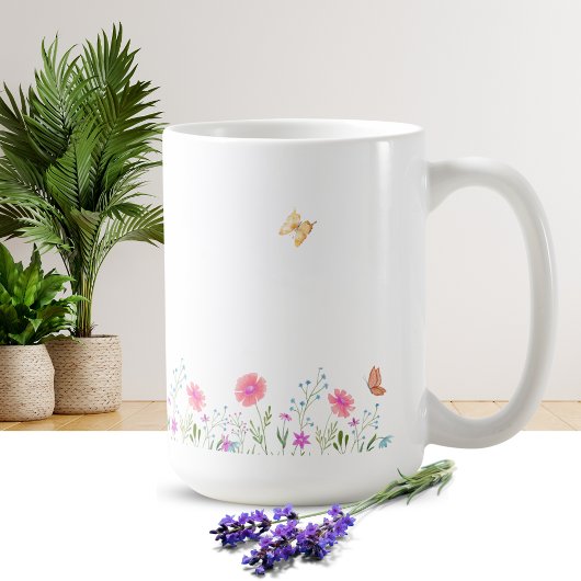 Simple Flower Design Mug コーヒーマグカップ