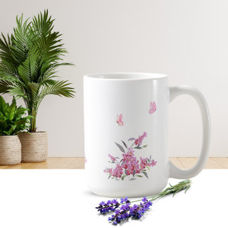 Simple Flower Design Mug コーヒーマグカップ