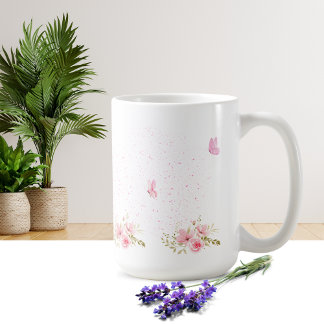 Simple Flower Design Mug コーヒーマグカップ