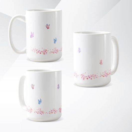 Simple Flower Design Mug コーヒーマグカップ