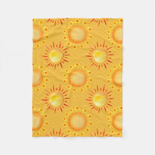 Simple Flower Drawings フリースブランケット (正面)