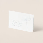 Simple Flower Thank You 箔カード (正面)
