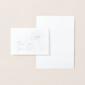 Simple Flower Thank You 箔カード (ディスプレー)