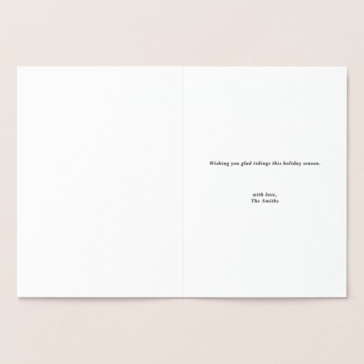 Simple Foil Christmas Card 箔カード (内部)