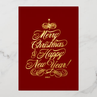 Simple Foil Christmas Card 箔シーズンカード