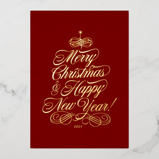 Simple Foil Christmas Card 箔シーズンカード (正面)