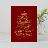Simple Foil Christmas Card 箔シーズンカード (立ち正面)