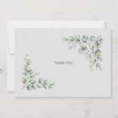 Simple Foliage Funeral Personalized Thank You サンキューカード (正面)