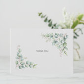 Simple Foliage Funeral Personalized Thank You サンキューカード (スタンド正面)