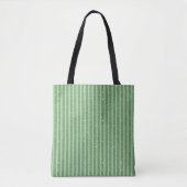 Simple Forest Green Glitter Style Vertical Stripes トートバッグ (正面)