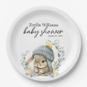 Simple Forest Woodland Baby Shower Paper Plate ペーパープレート (正面)
