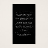 Simple Forever Hearts Photo Funeral Prayer Card (裏面)