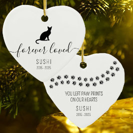Simple Forever Loved Cat セラミックオーナメント