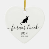 Simple Forever Loved Cat セラミックオーナメント (正面)