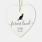 Simple Forever Loved Cat セラミックオーナメント (左)